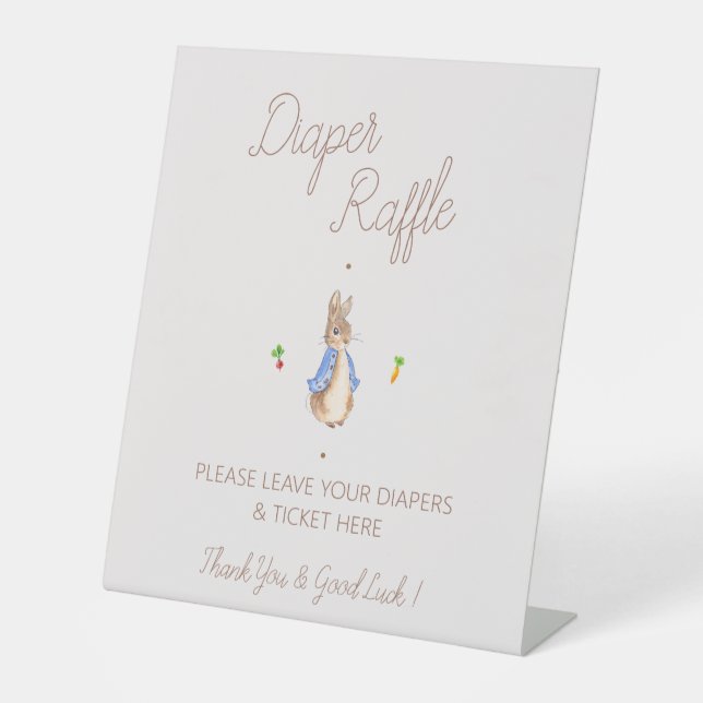 Pierre le Baby shower Rabbit Déchets Signe de traf (Recto)