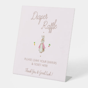 Pierre le Baby shower Rabbit Déchets Signe de traf