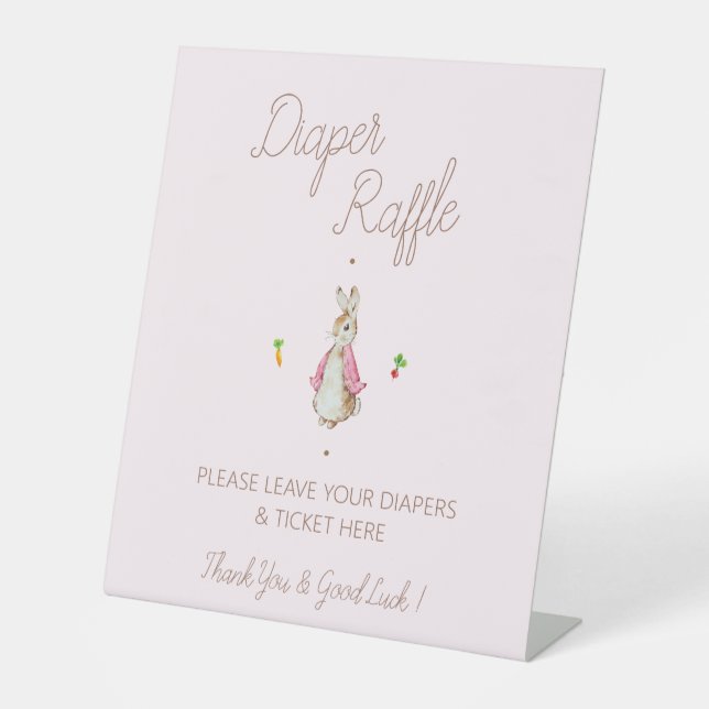 Pierre le Baby shower Rabbit Déchets Signe de traf (Recto)