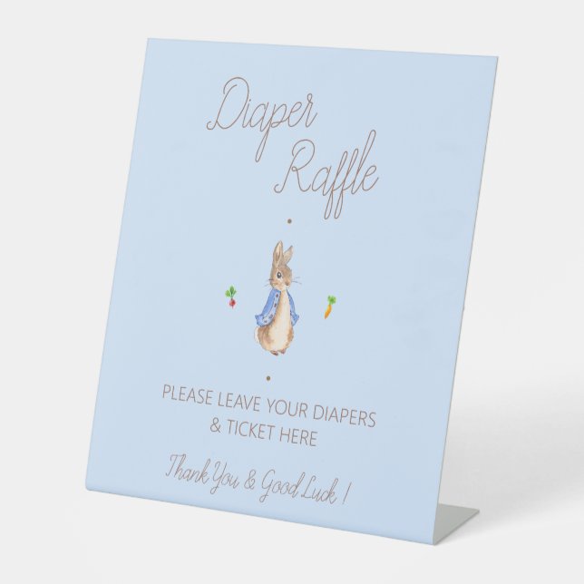 Pierre le Baby shower Rabbit Déchets Signe de traf (Recto)