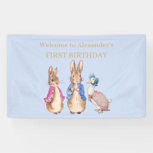 Pierre le lapin 1er bannière anniversaire