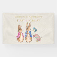 Pierre le lapin 1er bannière anniversaire