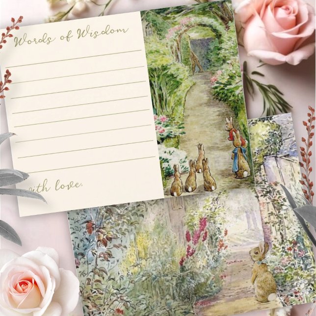 Pierre le lapin Baby shower Paroles de sagesse (Créateur téléchargé)