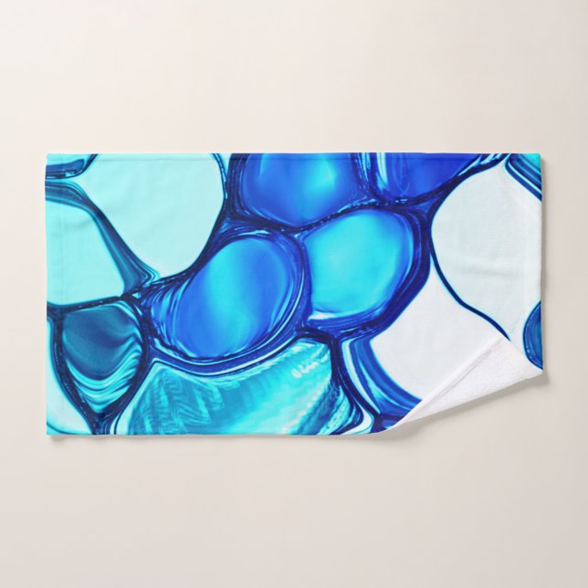 Pierre ronde dans des tons similaires à l'aquamari (Serviette à main)