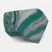 Pierre turquoise et grise Cravate Abstrait naturel (Roulé)