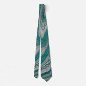 Pierre turquoise et grise Cravate Abstrait naturel (Dos)