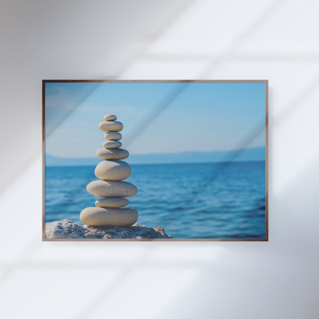 Pierres Équilibrées Art mural zen minimaliste (Créateur téléchargé)