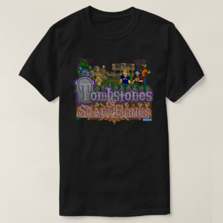 Pierres tombales et T-shirt officiel de jeu de
