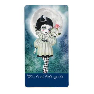 Pierrette Sous la lune Icy Bookplaques Étiquette