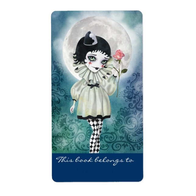 Pierrette Sous la lune Icy Bookplaques Étiquette (Devant)