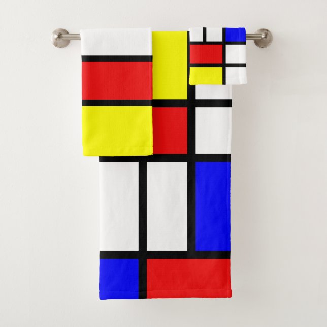 Piet Mondrian Art Style moderne brillant coloré (En situation)