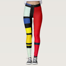 Piet Mondrian Inspiré Leggings Abstraits