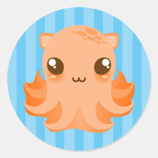 Pieuvre adorable - Stickers Kawaii mignonnes