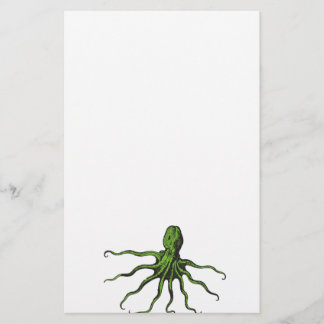 Pieuvre verte et noire