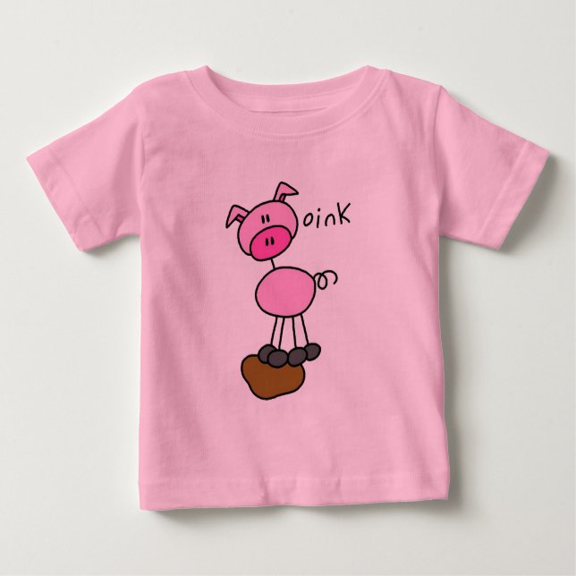 Pig dit T-shirts et cadeaux roses (Devant)