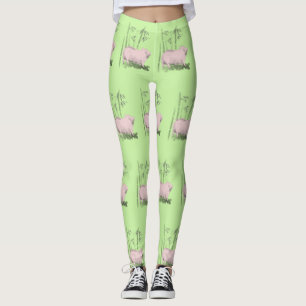 Pig et bambou d'origine Choisir la couleur Legging
