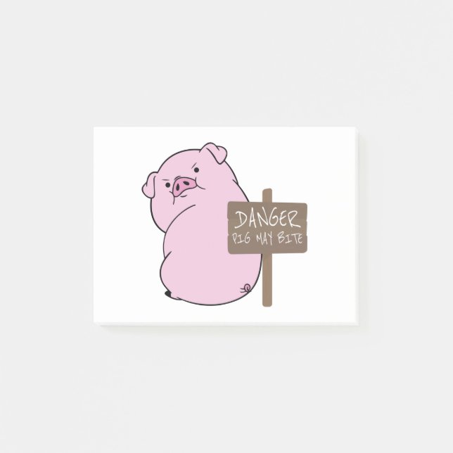 Pig May Bite Post-It Notes (Devant)