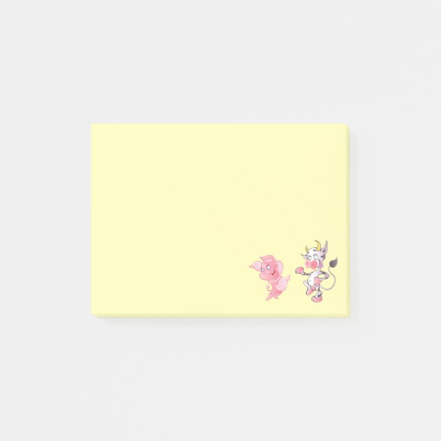 Pig n'Bull Farm Life Post-it® Notes 4 x 3 (Devant)