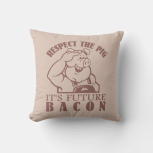 PIG TO BACON oreiller à lancer couleur personnalis