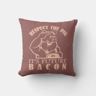 PIG TO BACON oreiller à lancer couleur personnalis