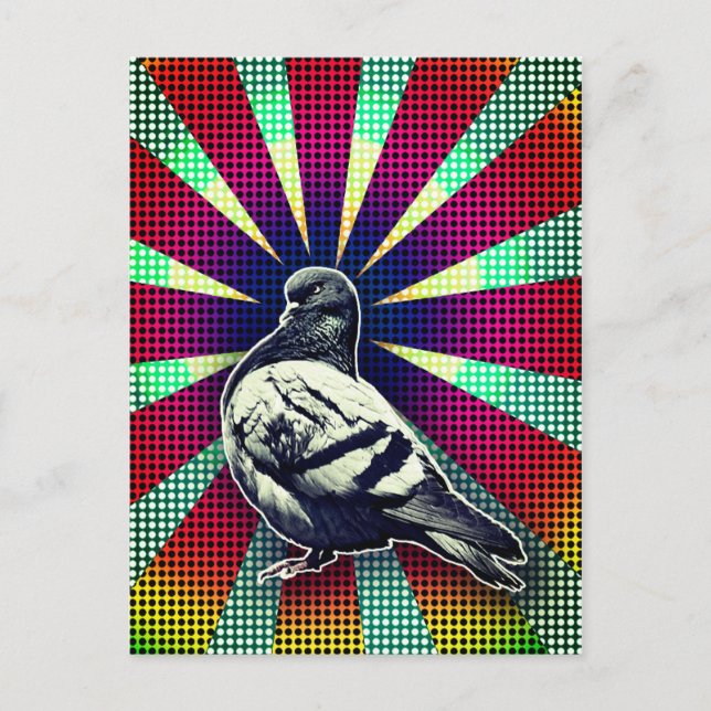 Pigeon carte postale en colère (Devant)