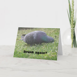 Pigeon Dormant Carte d'anniversaire personnalisée