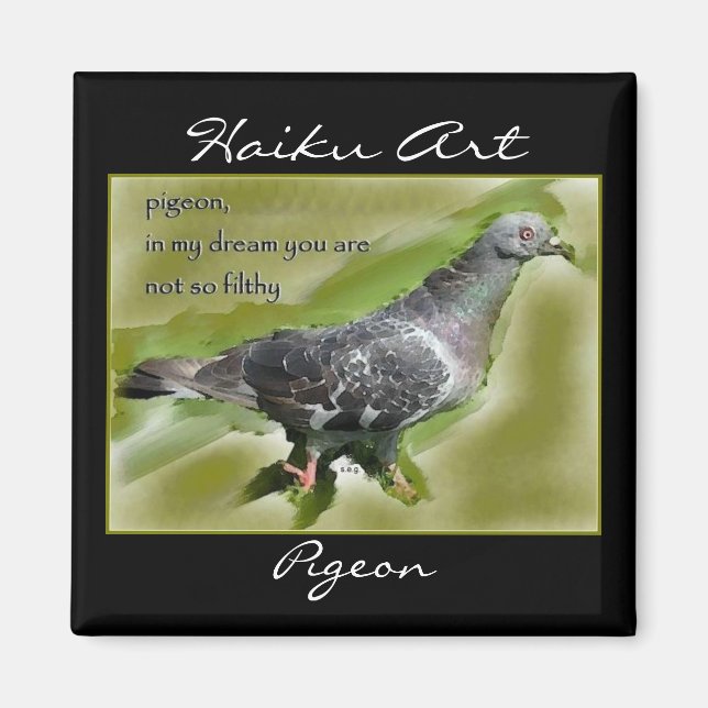 Pigeon Haiku Art Magnet (Devant)