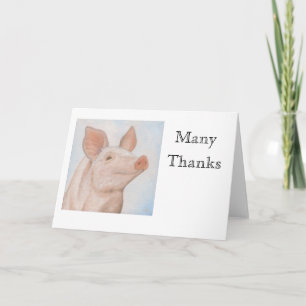 Piggy Merci Carte pour notes