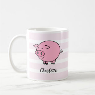 Piggy Rose Design Café Mug