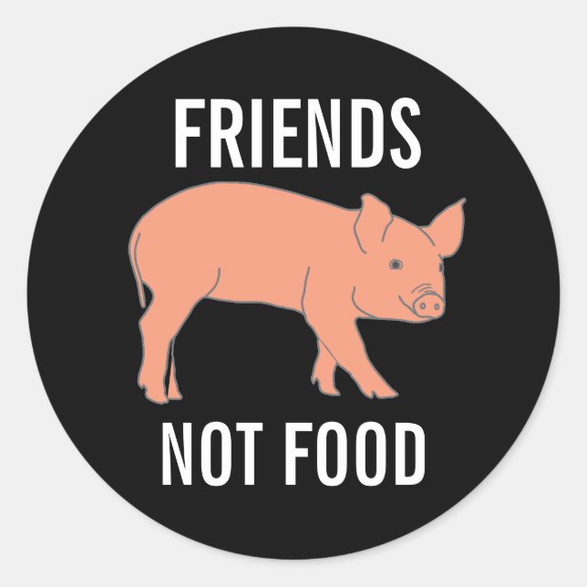 PIGS FRIENDS NOT FOOD STICKERS (Devant)