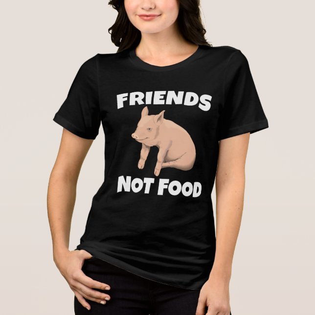 PIGs FRIENDS NOT FOOD T-SHIRTS TEES (Recto)