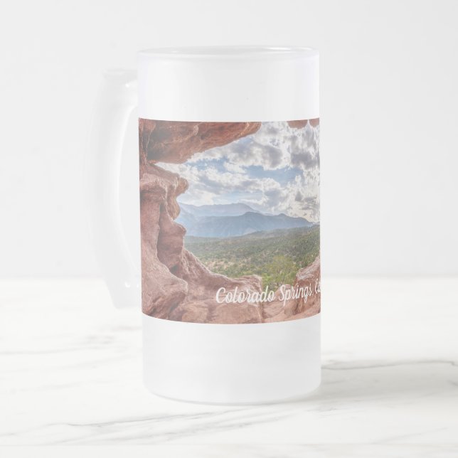 Pikes {Eak Through A Rock Trou Frosted Beer Mug (Devant gauche)