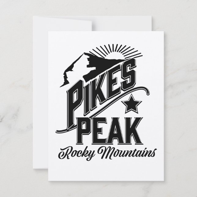 Pikes Peak montagnes rocheuses Art vintage (Devant)