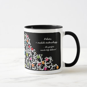 Pilates avec la tasse mobile de technologie, noire