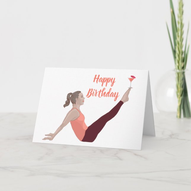Pilates Bonne carte d'anniversaire (Devant)