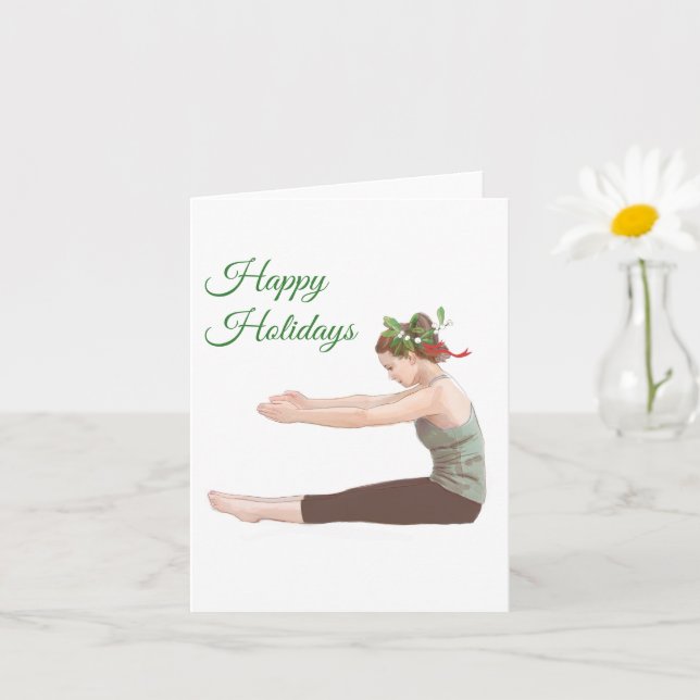 Pilates Cartes de Noël Étirement Spine (Petite plante)