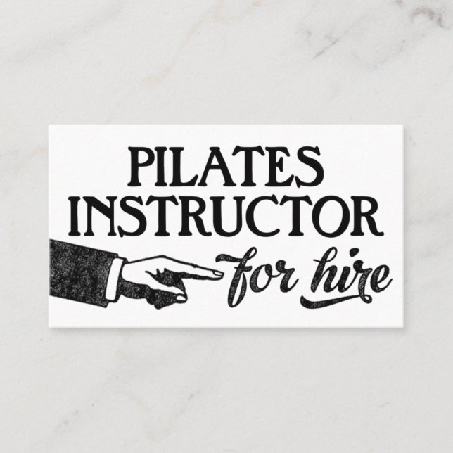 Pilates Instructeur Carte de visite - Cool Vintage (Devant)