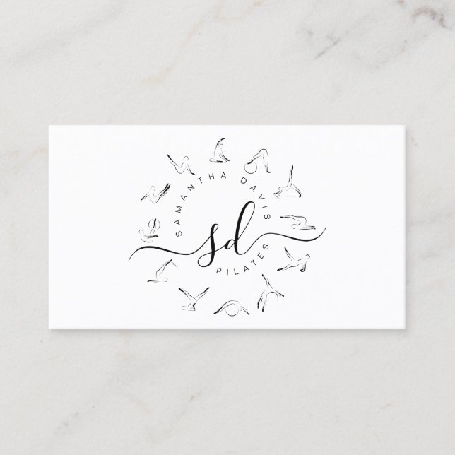 Pilates instructeur Pilates Carte de visite (Devant)