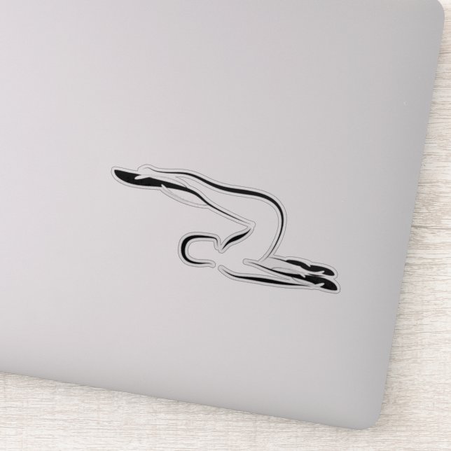 Pilates pose autocollant (Détail)