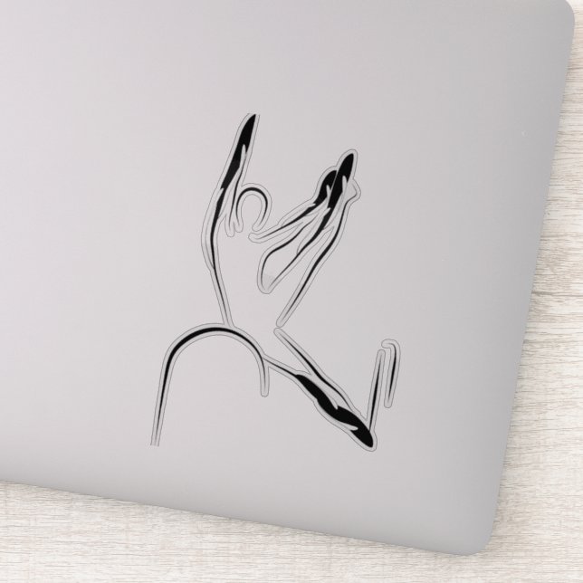 Pilates pose autocollant (Détail)