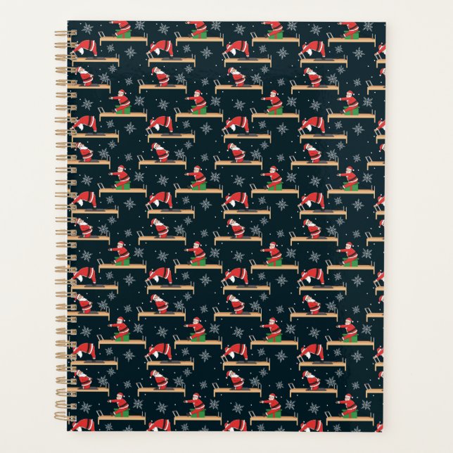 Pilates Reformer Santa Seamless Christmas Patterns (Devant)
