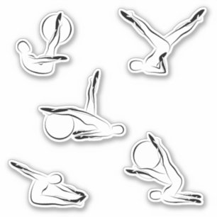 Pilates Stickers Papier à lettres