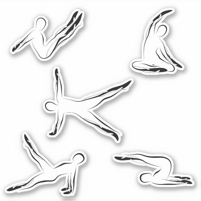 Pilates Stickers Papier à lettres (Devant)