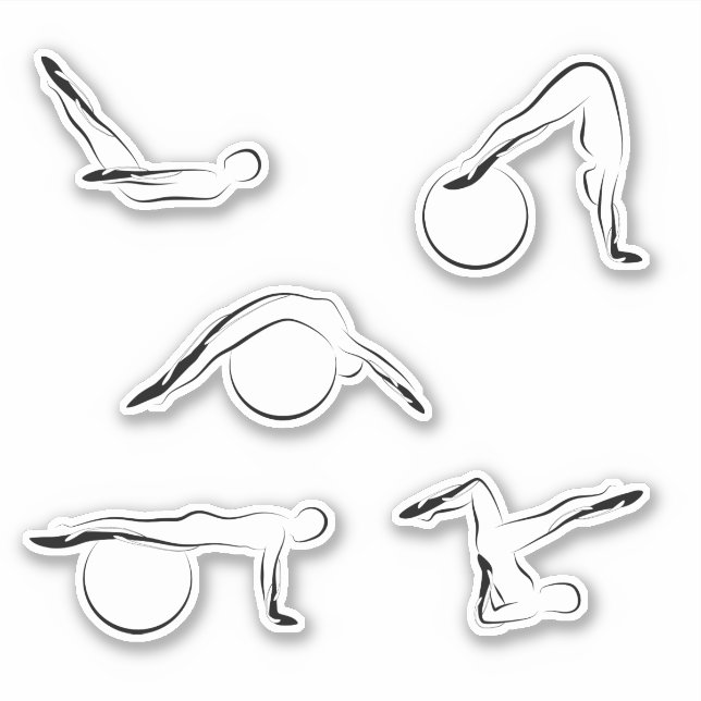 Pilates Stickers Papier à lettres (Devant)