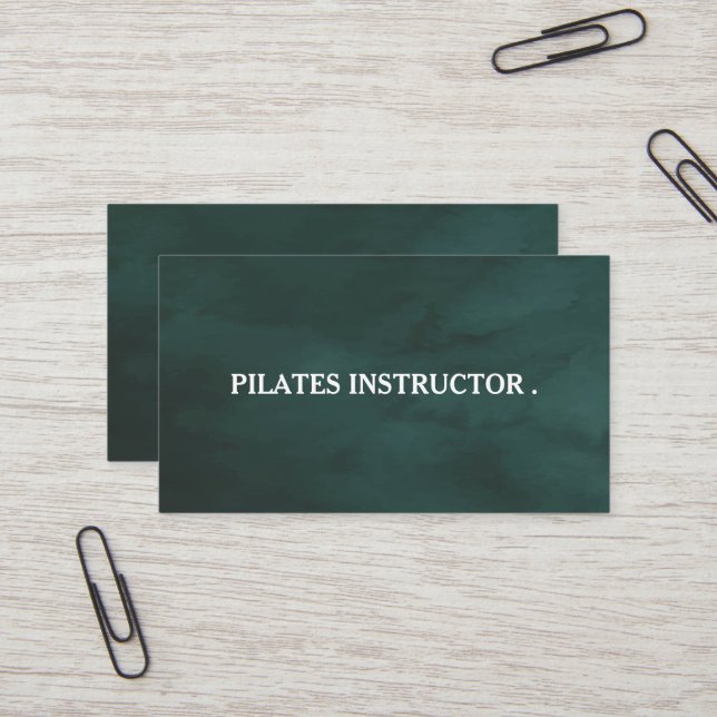 Pilates Yoga Instructeur Carte de visite enseignan (Devant/Arrière en situation)