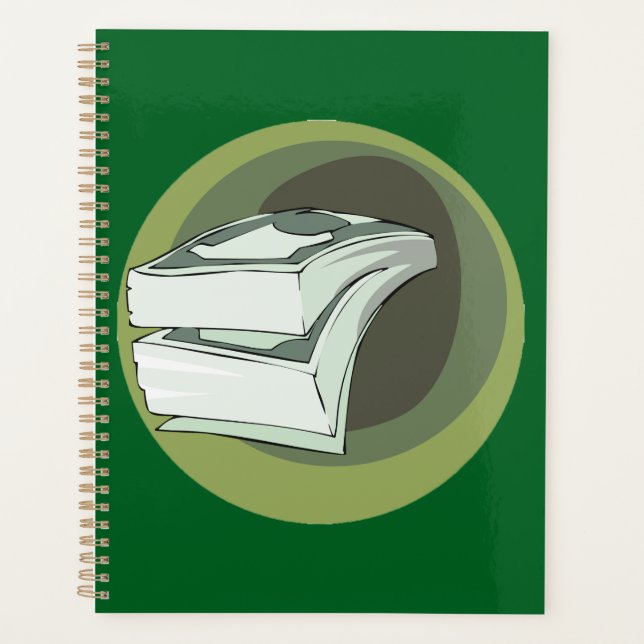 Pile d'argent en espèces dos verts (Devant)