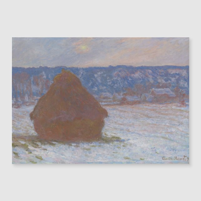 Pile de blé (Effet de neige, Jour couvert) (1890-9 (Devant)