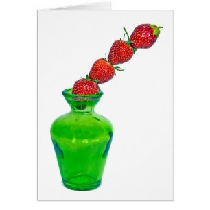 Pile de fraises dans Vase Anniversaire