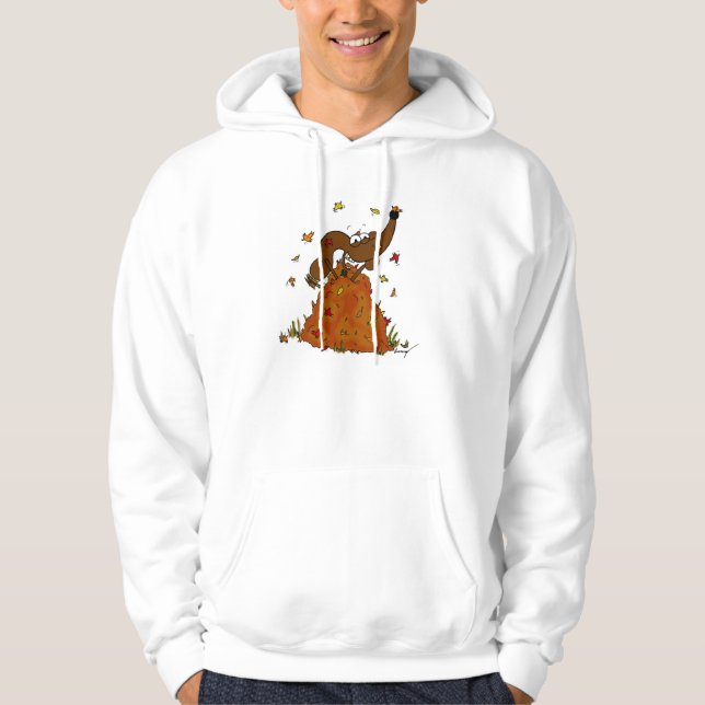 Pile médiane des Sweat - shirts à capuche Feuille (Devant)