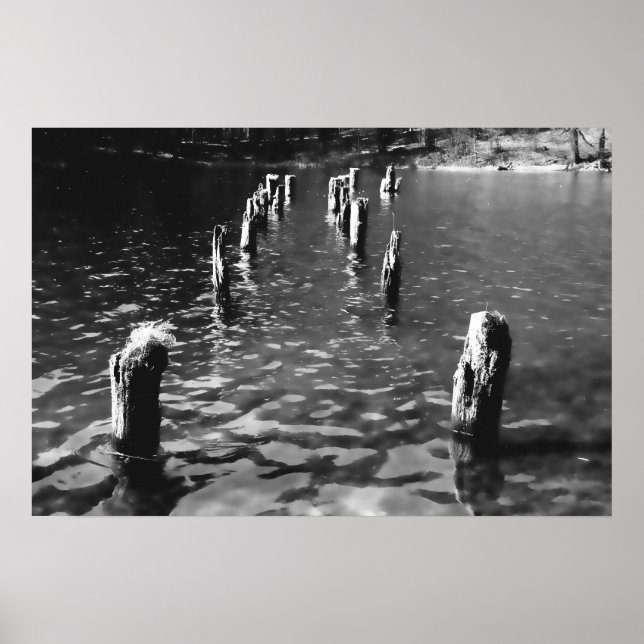 Piles dans l'eau - Poster (Devant)